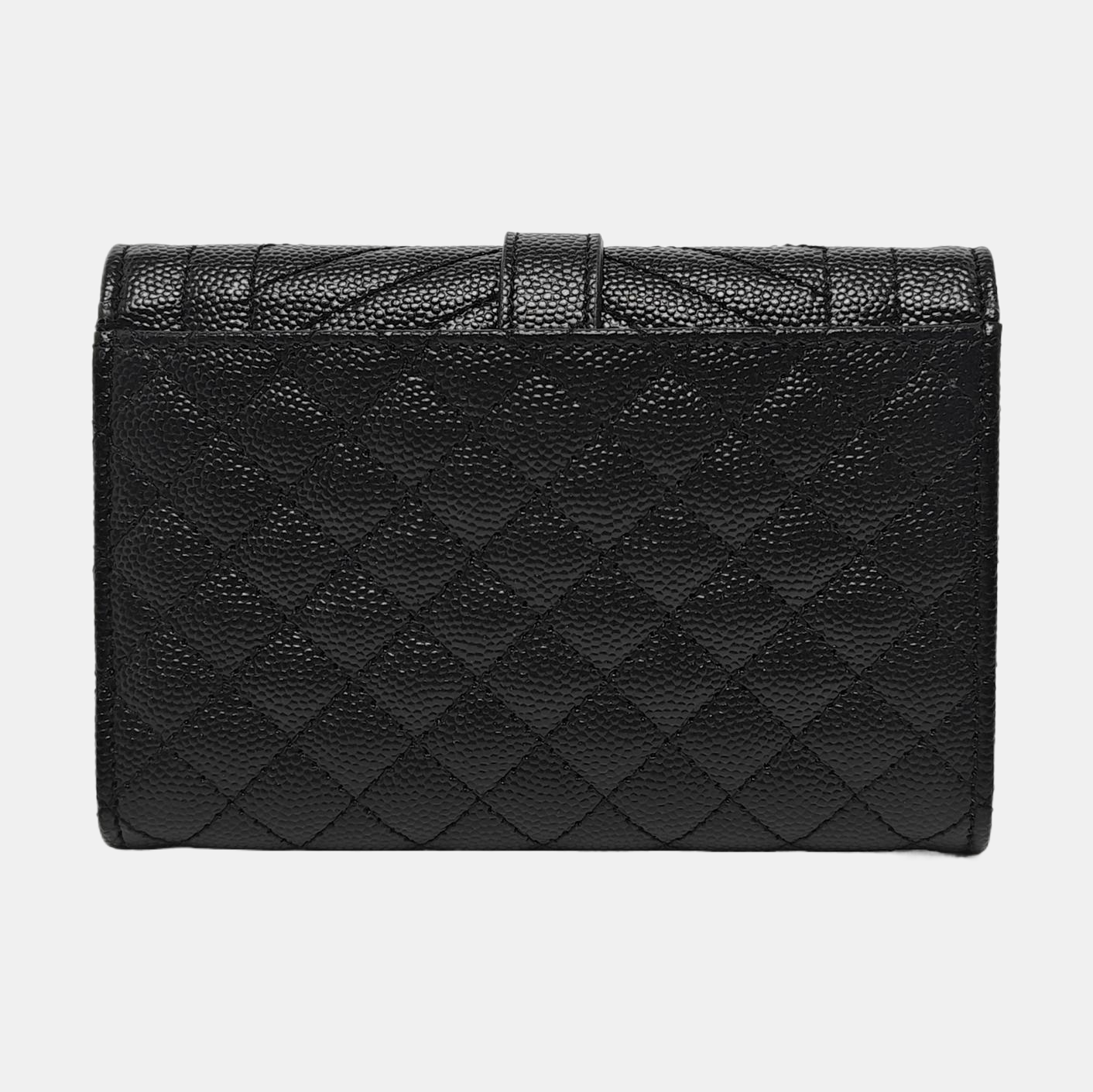 ENVELOPE Small Quilted Calfskin Black Wallet