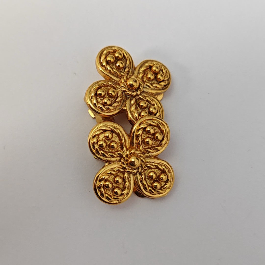 Metal Gold Clip On Earrings