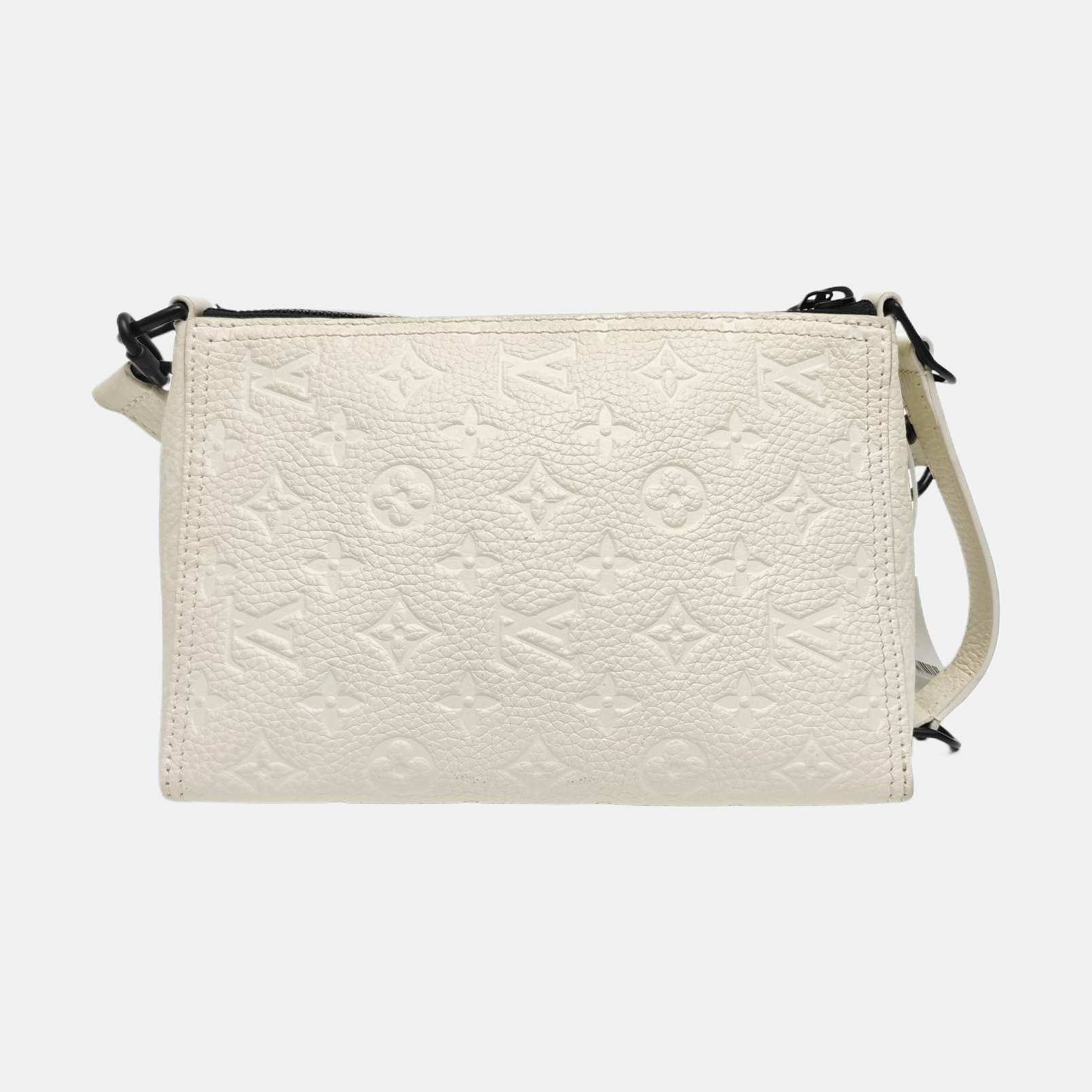TRIANGLE Monogram Calfskin White