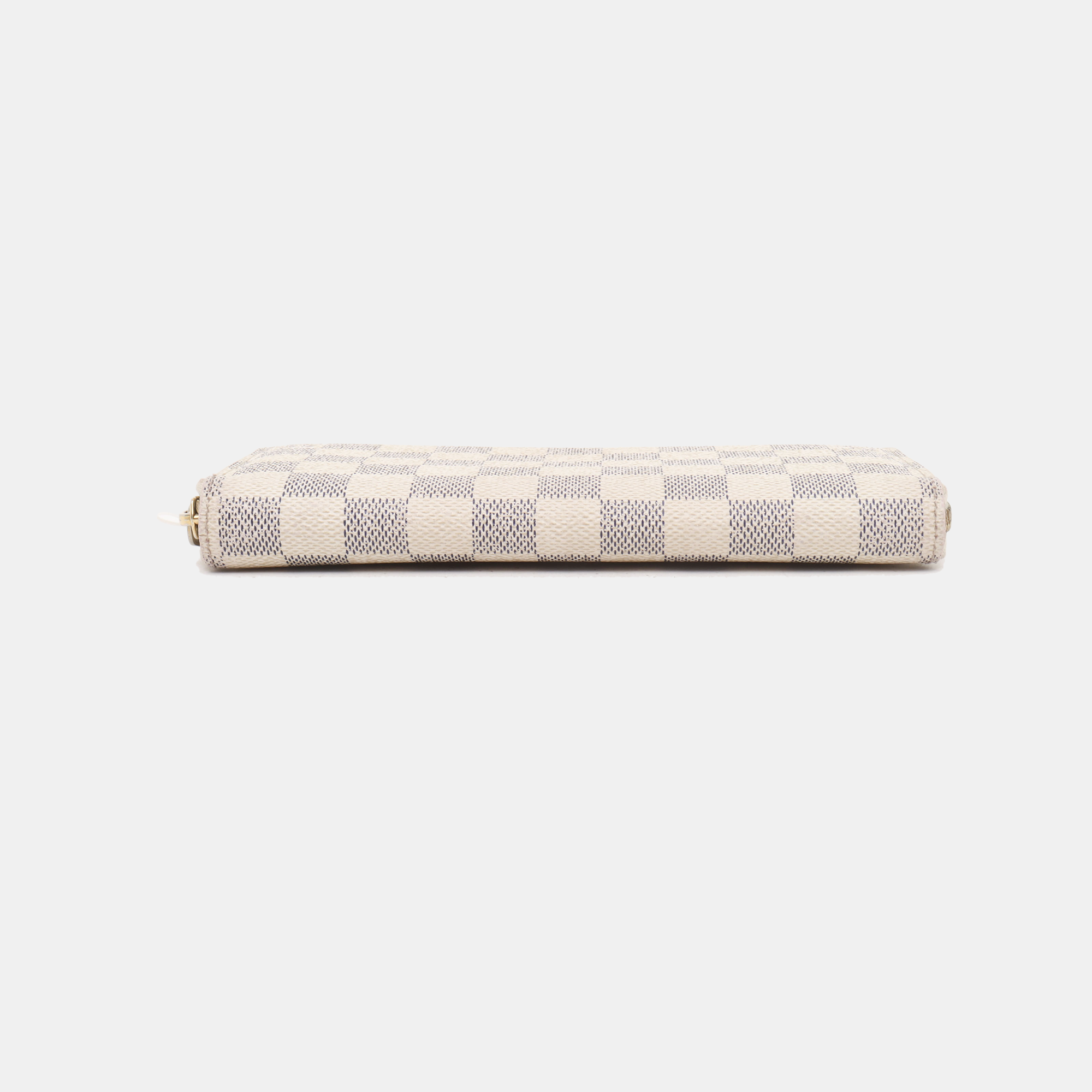 ZIPPY Damier Azur Coated Canvas White Wallet