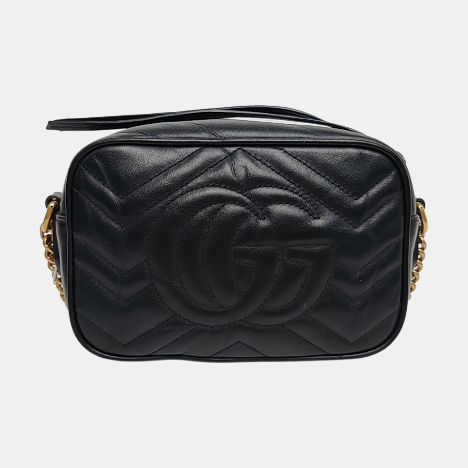 GG Marmont Mini Quilted Calfskin Black