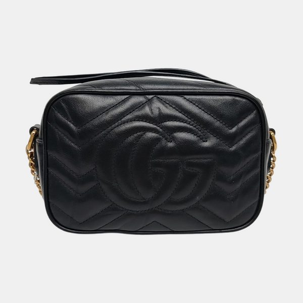 GG Marmont Mini Quilted Calfskin Black