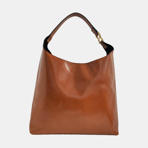 Calfskin Shoulder Bag Brown