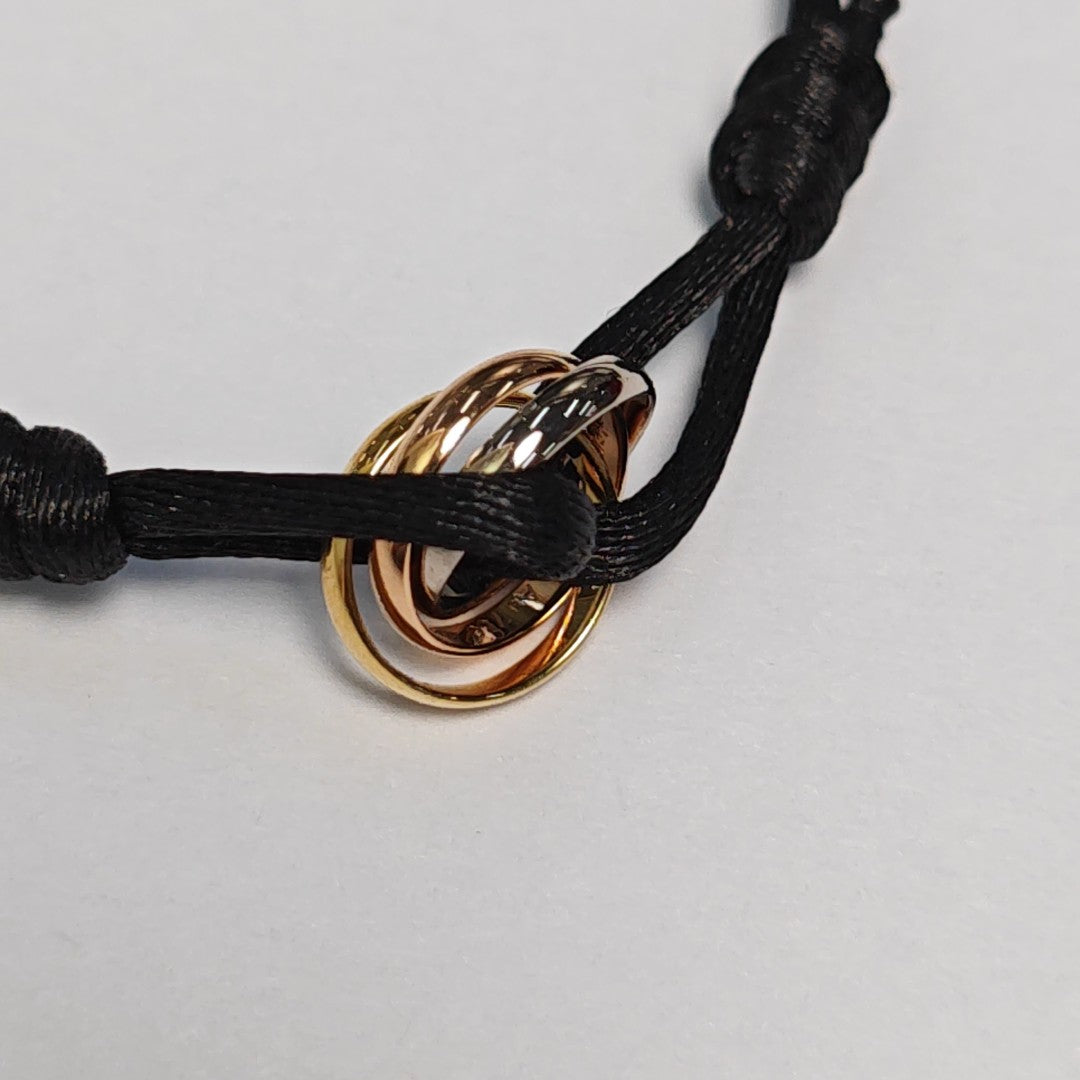 TRINITY Fabric Black Bracelet