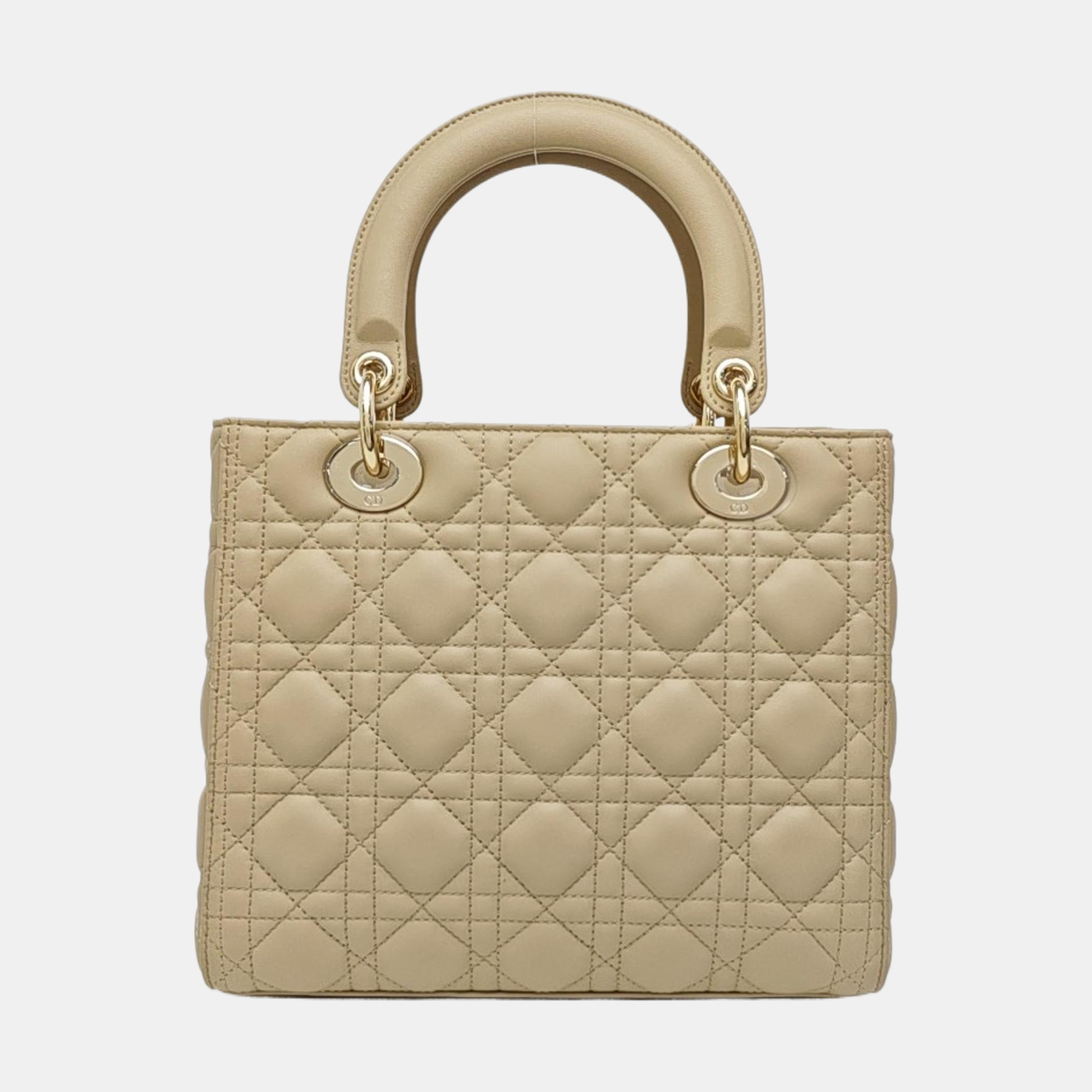 Lady Dior Medium Cannage Calfskin Beige