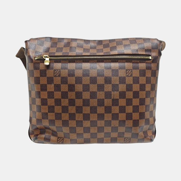 DISTRICT MM Damier Ebene Coated Canvas Brown