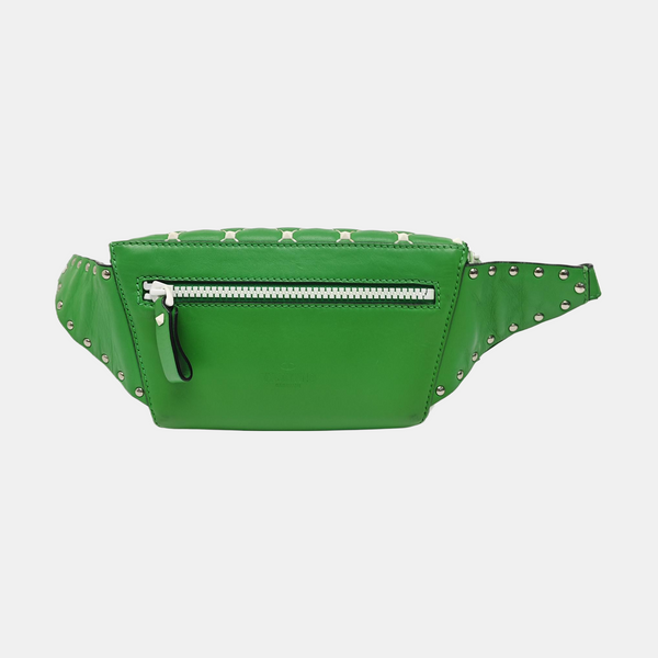 Rockstud Calfskin Green