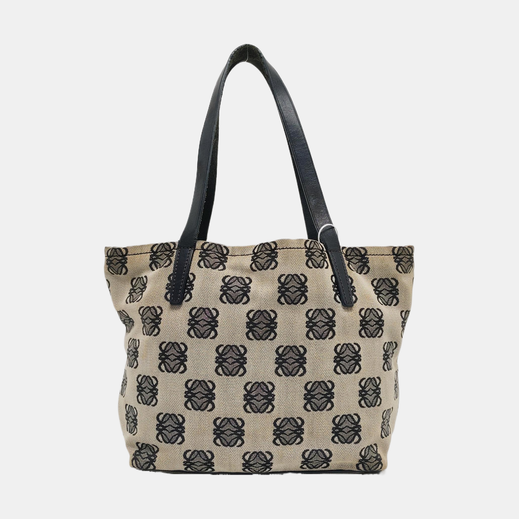 Monogram Canvas Tote Bag Gray