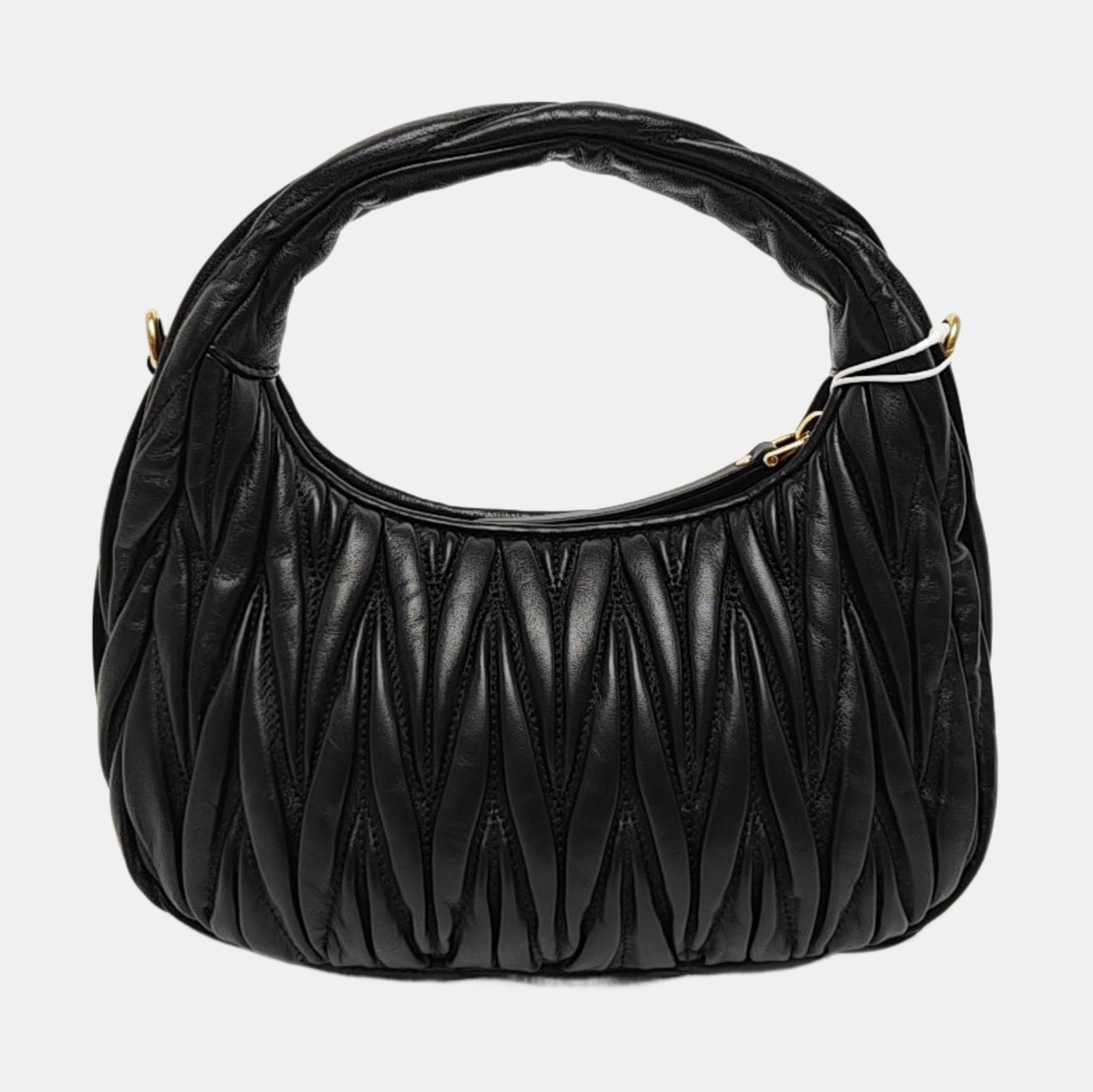 Wander Matelassé Small Quilted Lambskin Black