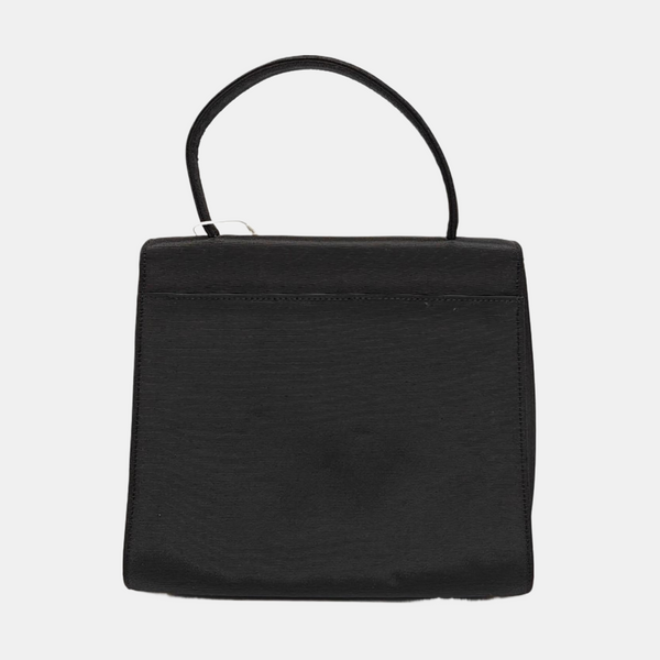 Fabric Top Handle Bag Black