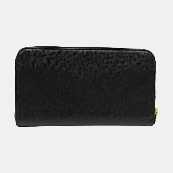 Zippy Wallet Saffiano Calfskin Black Wallet