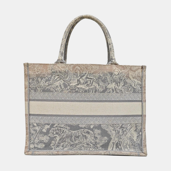Bolso Tote Mediano Lona Gris
