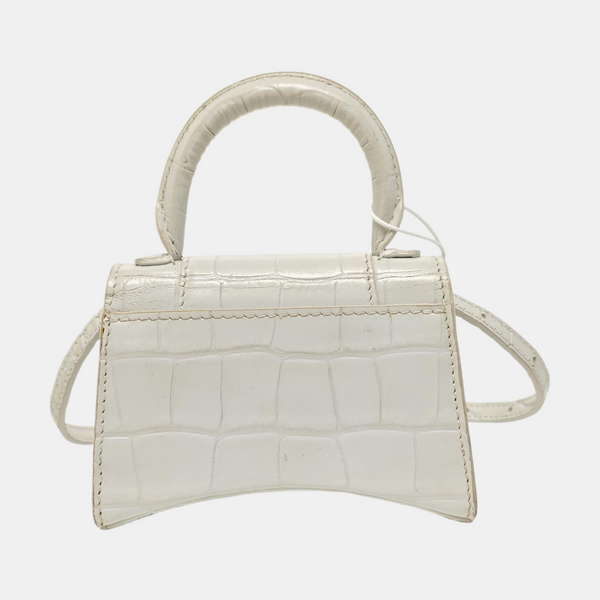 Hourglass Mini Calfskin White