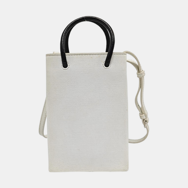 Shopping Bag Calfskin White