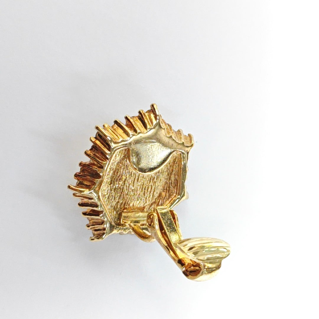Metal Gold Clip On Earrings
