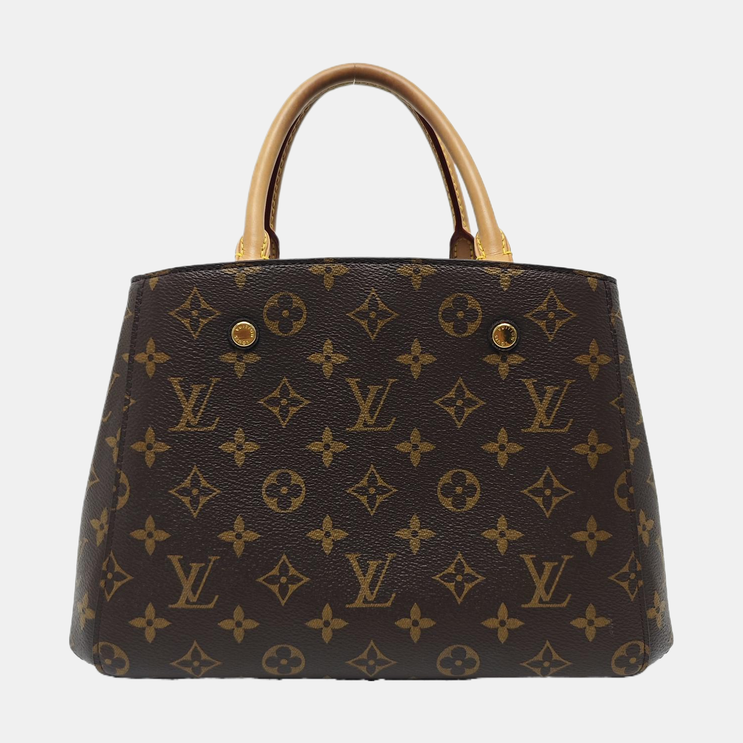 MONTAIGNE BB Monogram Coated Canvas Brown