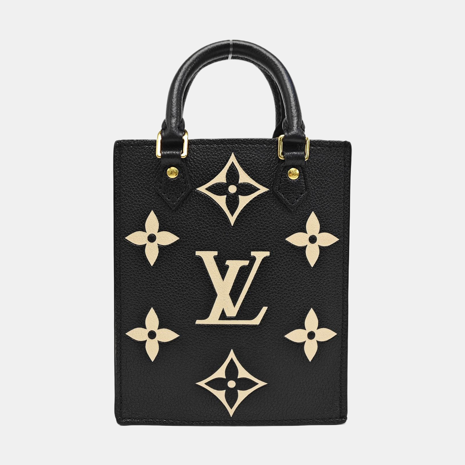 SAC PLAT Mini Monogram Calfskin Black