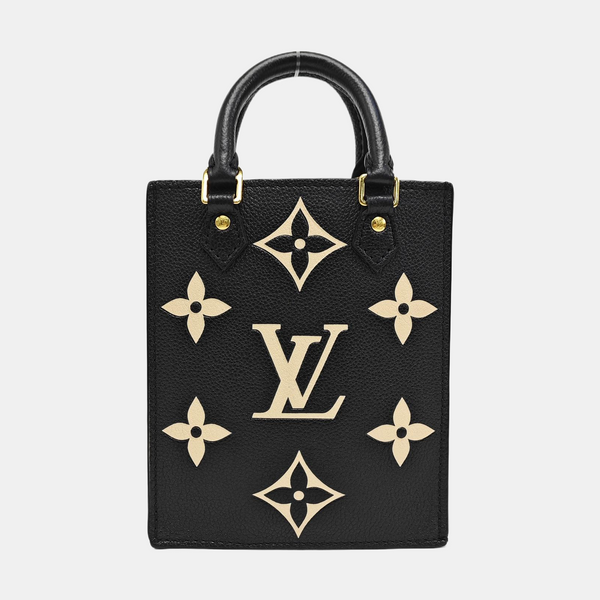 SAC PLAT Mini Monogram Calfskin Black