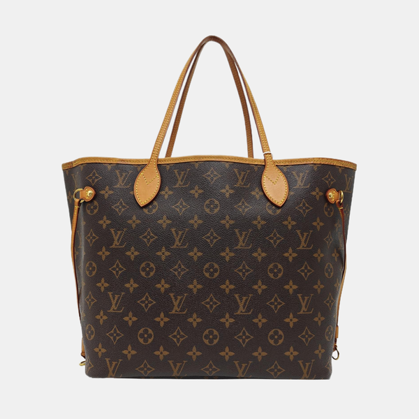 NEVERFULL MM Monogram Coated Canvas Brown