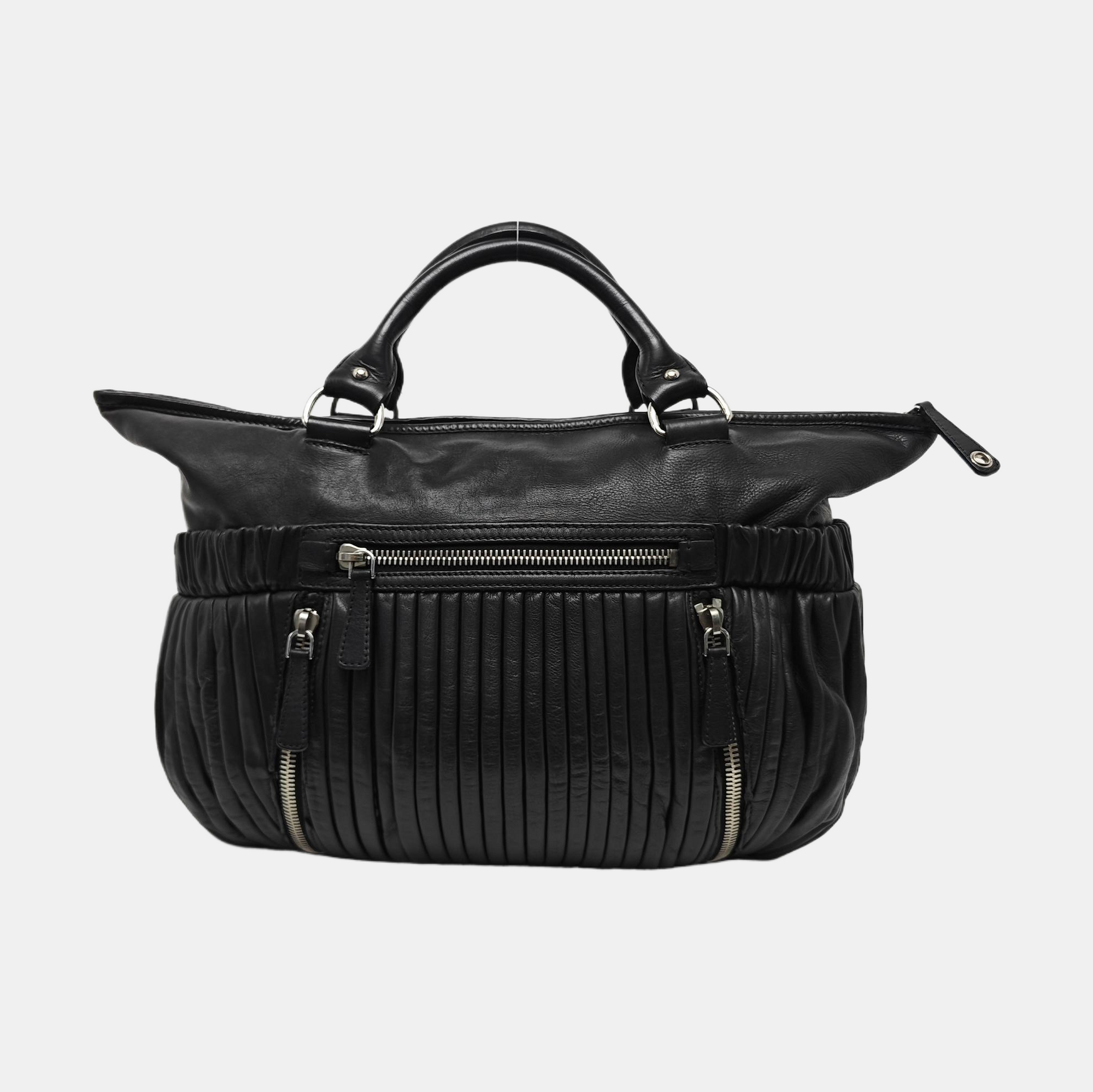 Large Leather Black