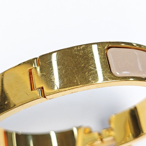 Clic H Metal Gold Bangle