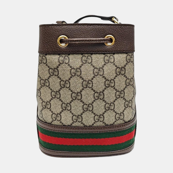 Ophidia Mini Monogram Coated Canvas Beige