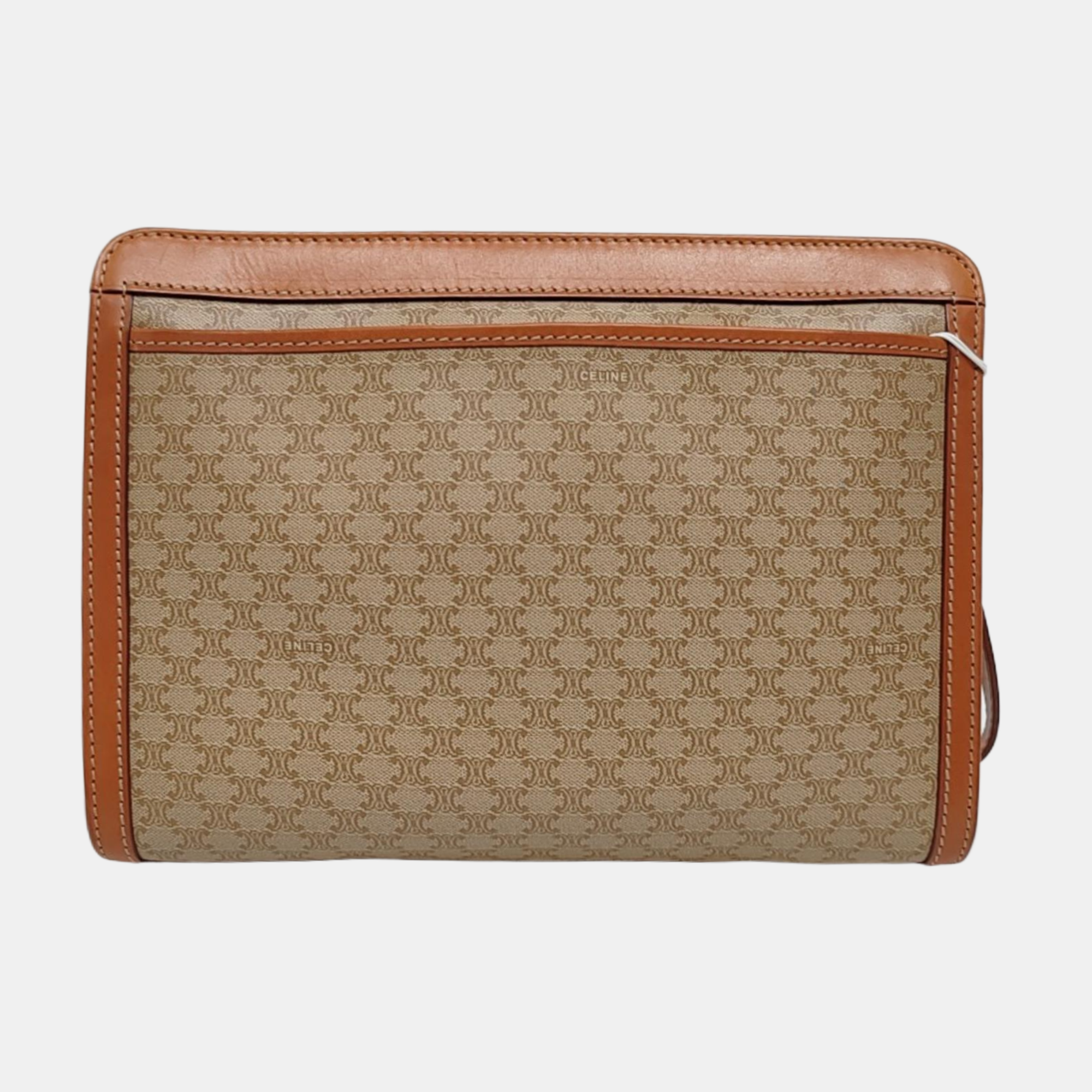 MACADAM CLUTCHES Coated Canvas Brown