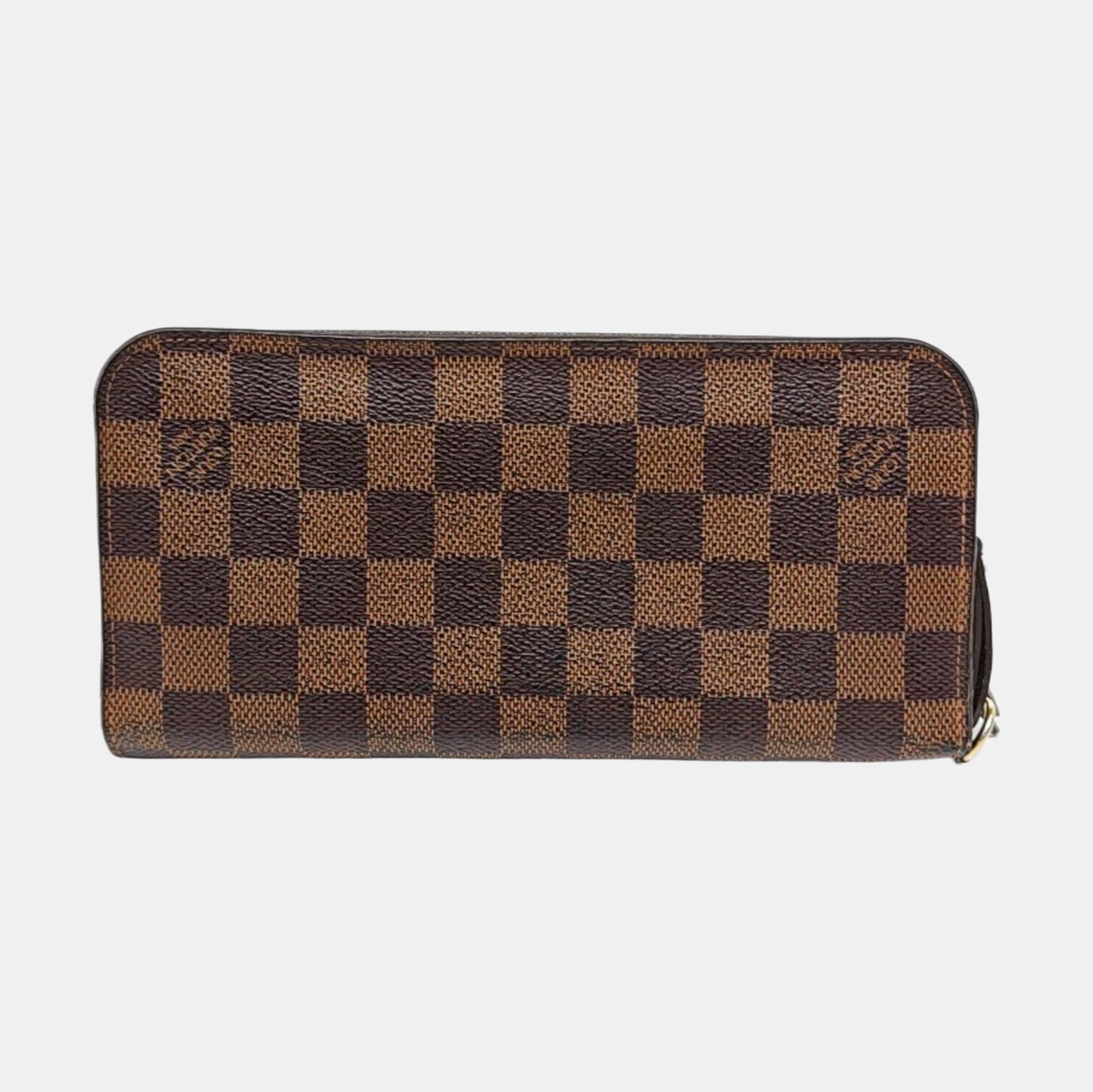 INSOLITE Damier Ebene Coated Canvas Brown Wallet