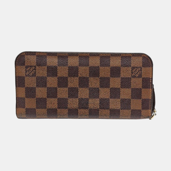 INSOLITE Damier Ebene Coated Canvas Brown Wallet