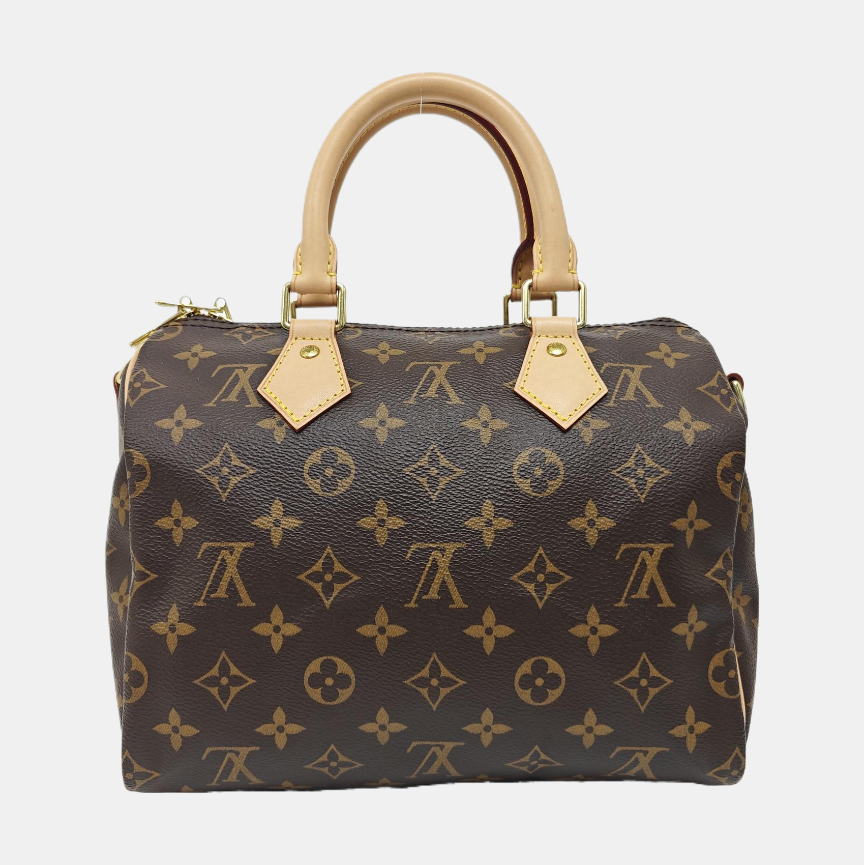 Authenticated pre-owned  SPEEDY 25 Monogram Coated Canvas Brown - Shoulder Bag at Looply
