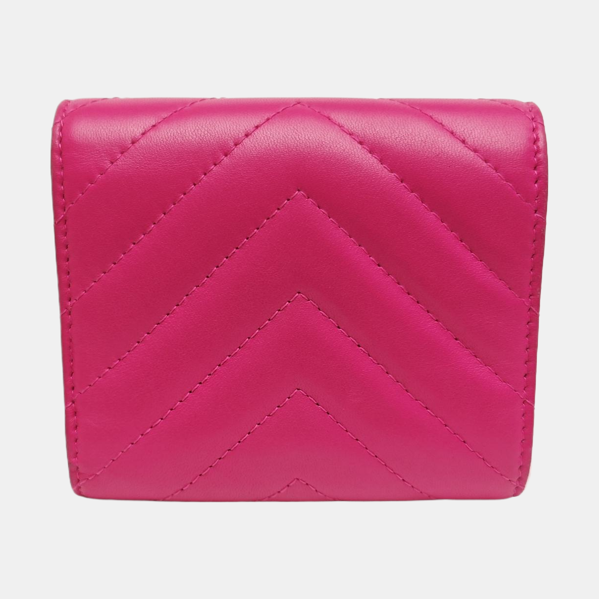 CLASSIC FLAP Chevron Lambskin Red Wallet