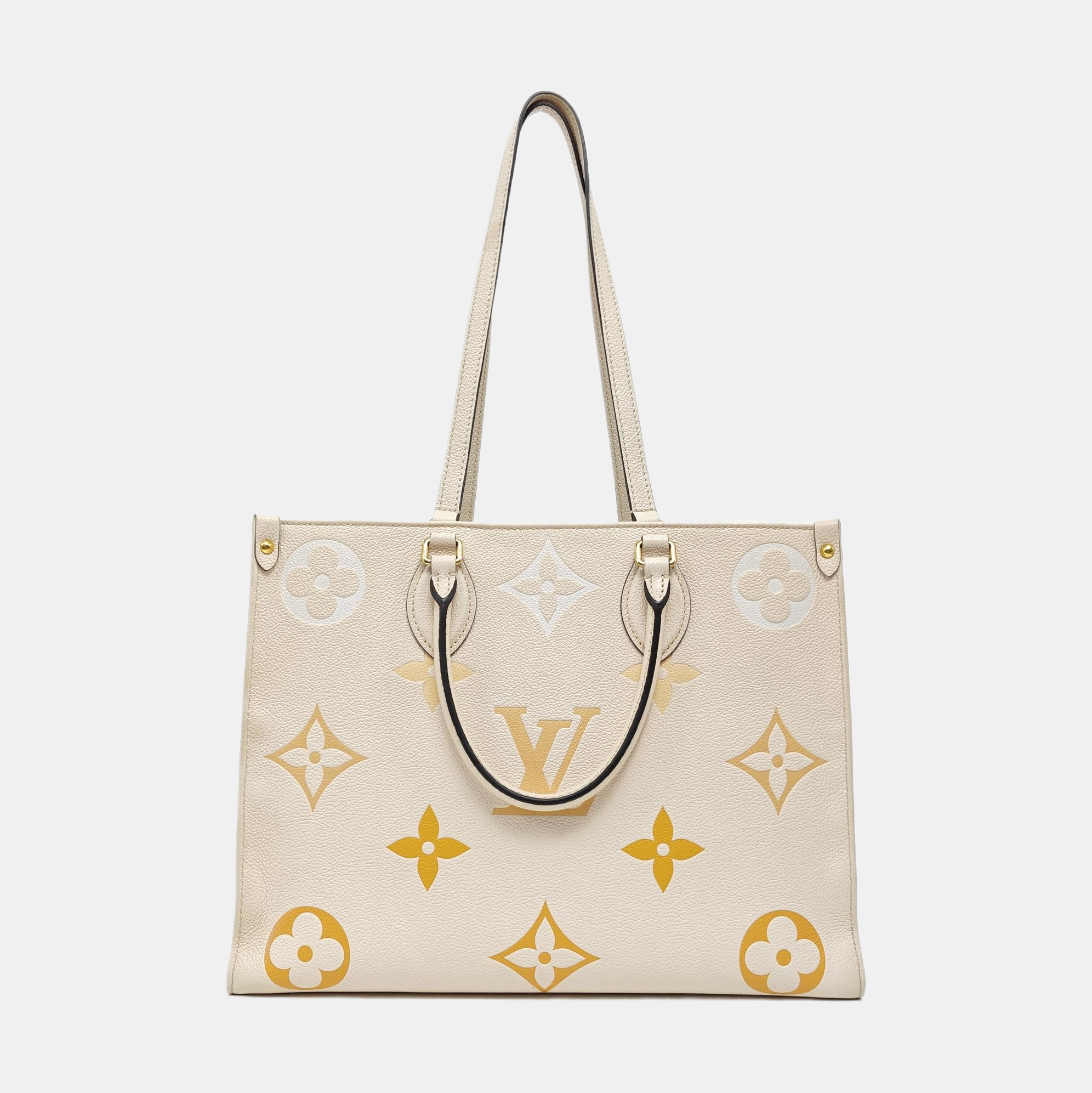 ONTHEGO MM Monogram Calfskin Beige