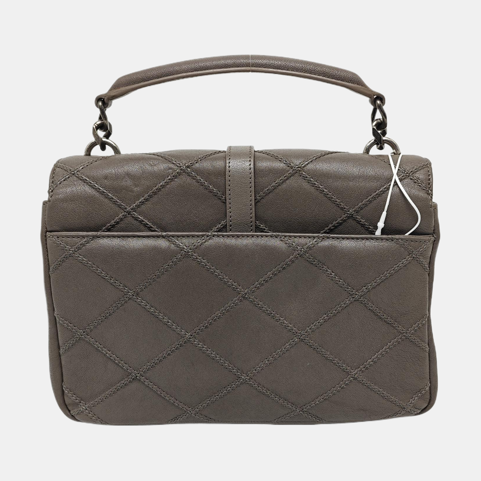 COLLEGE Medium Quilted Lambskin Gray