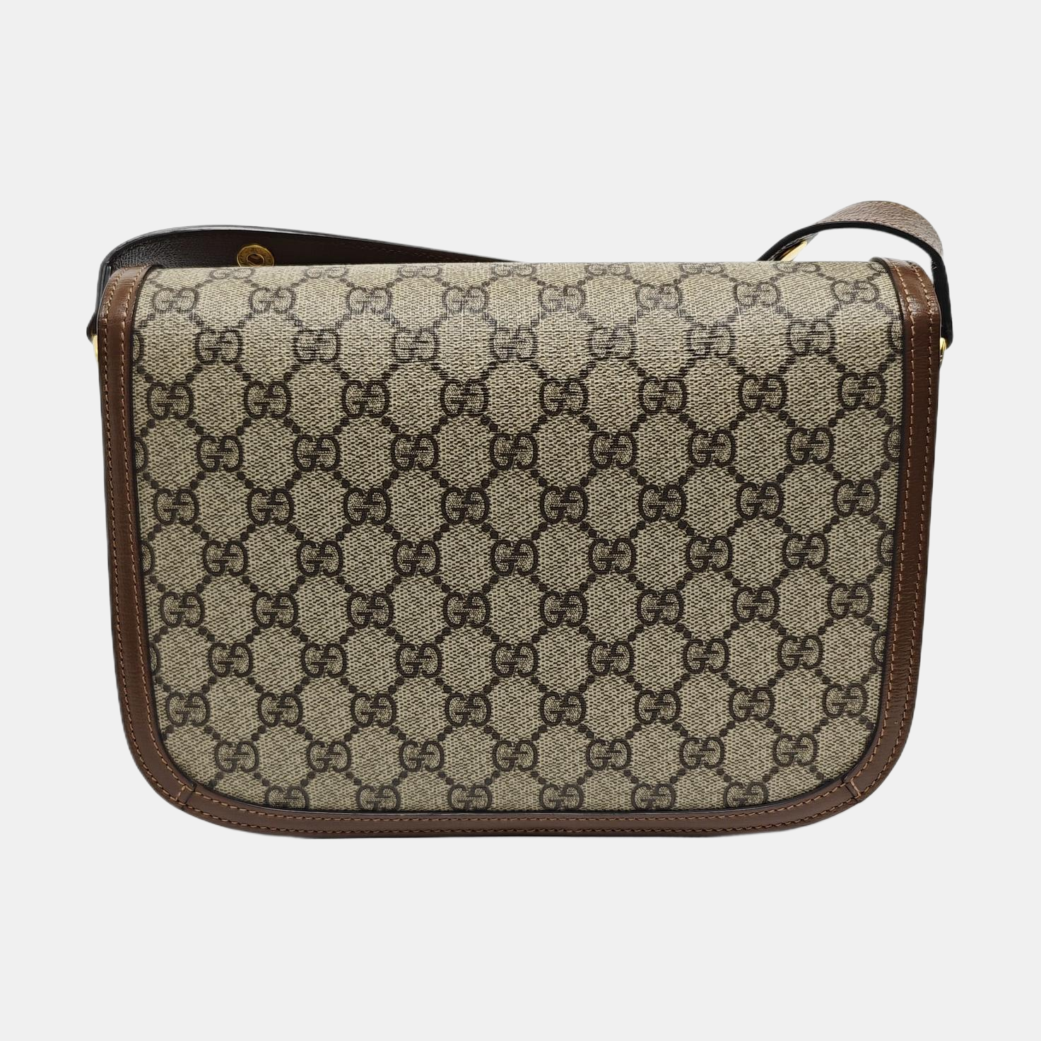 Horsebit 1955 Medium Monogram Coated Canvas Beige