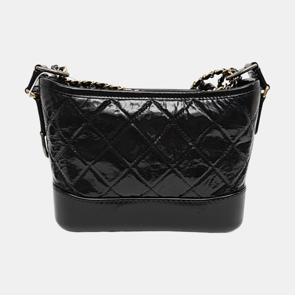 GABRIELLE Small Quilted Calfskin Black