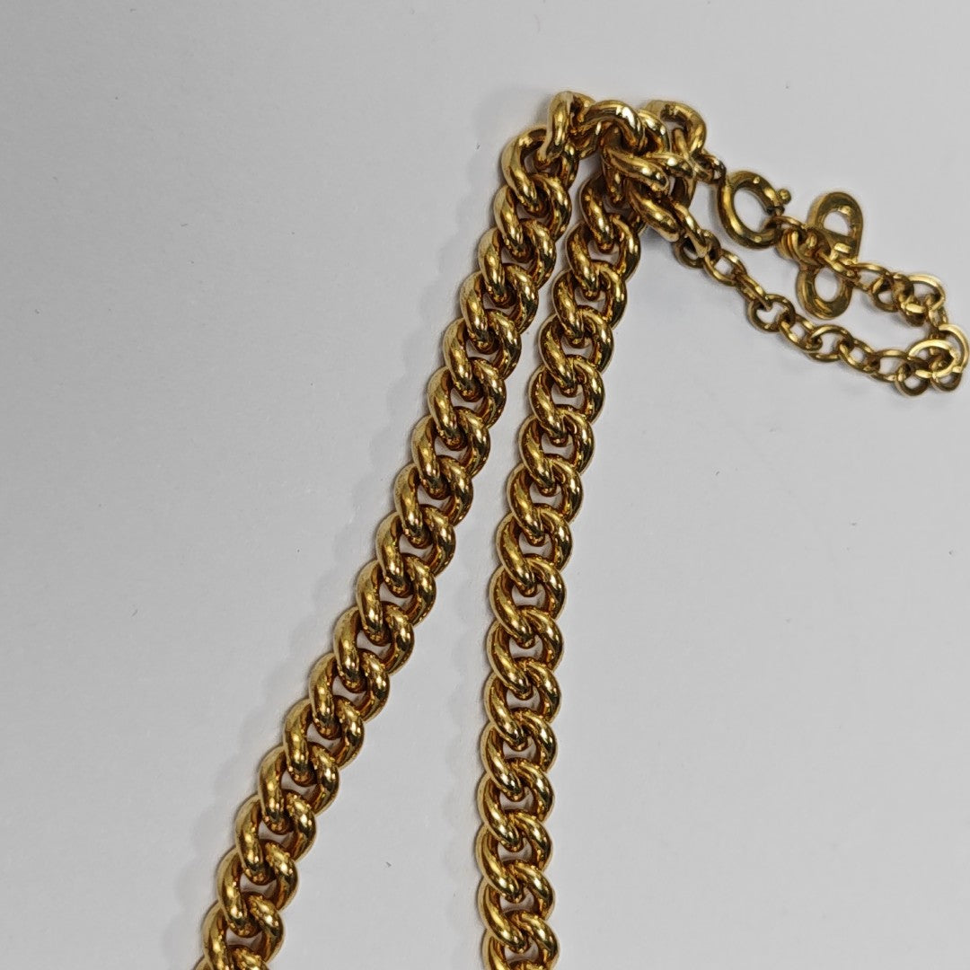 Twist Round Metal Gold Necklace