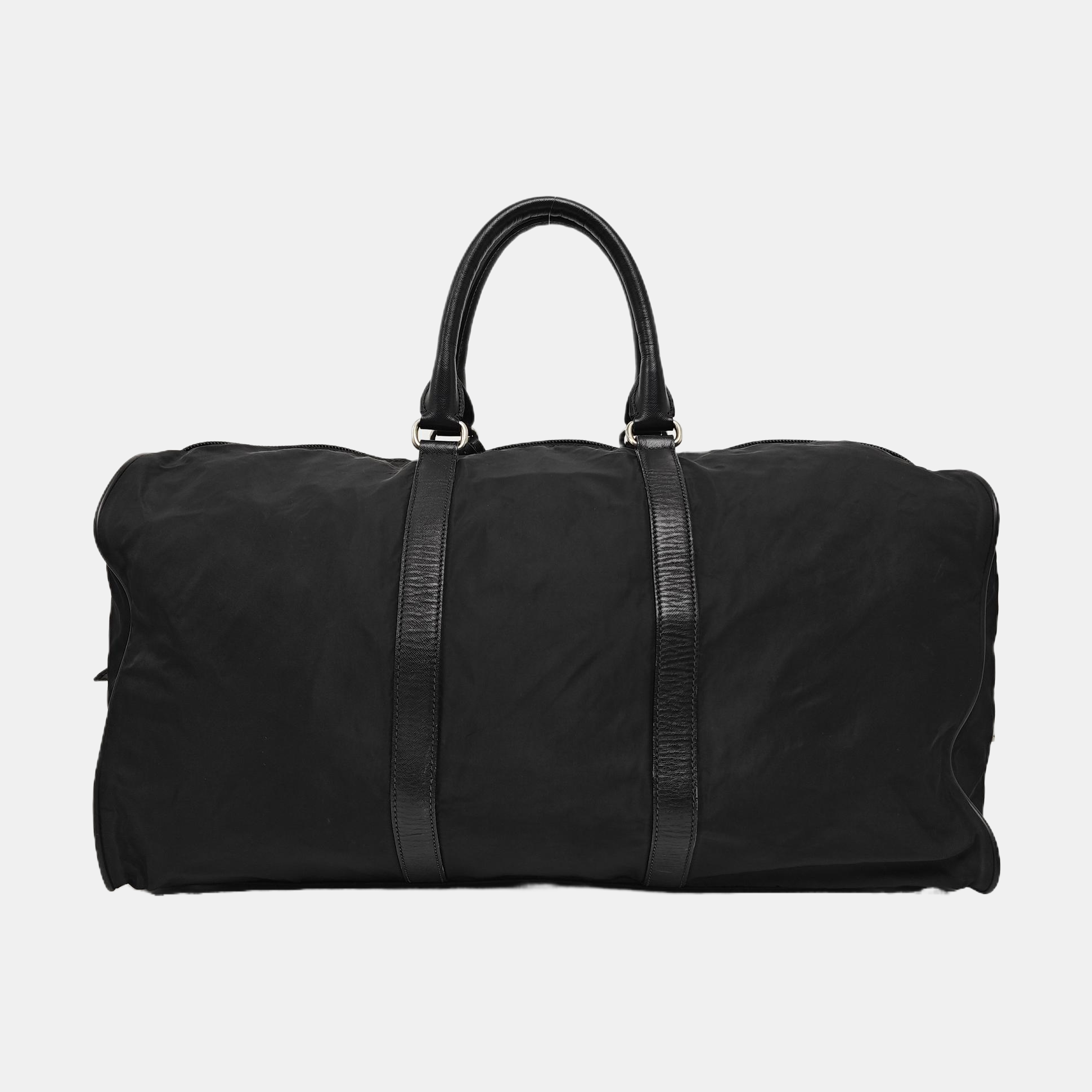 Nylon Top Handle Bag Black