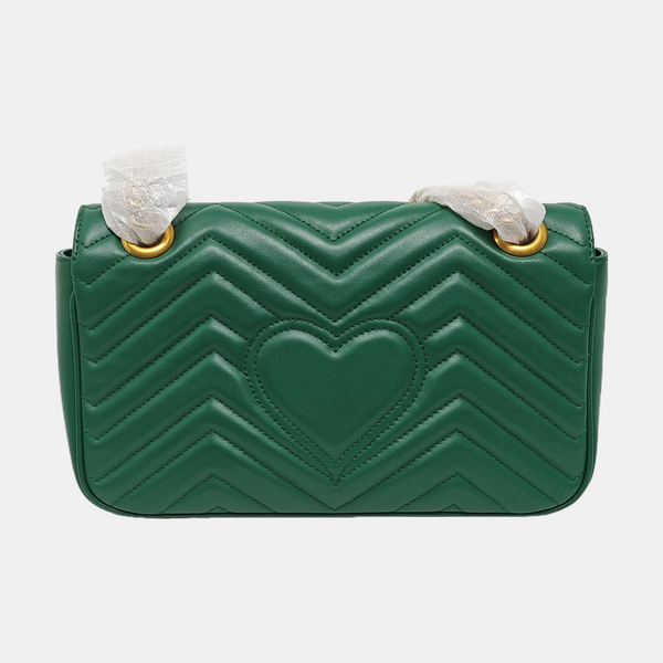 GG Marmont Medium Quilted Calfskin Green