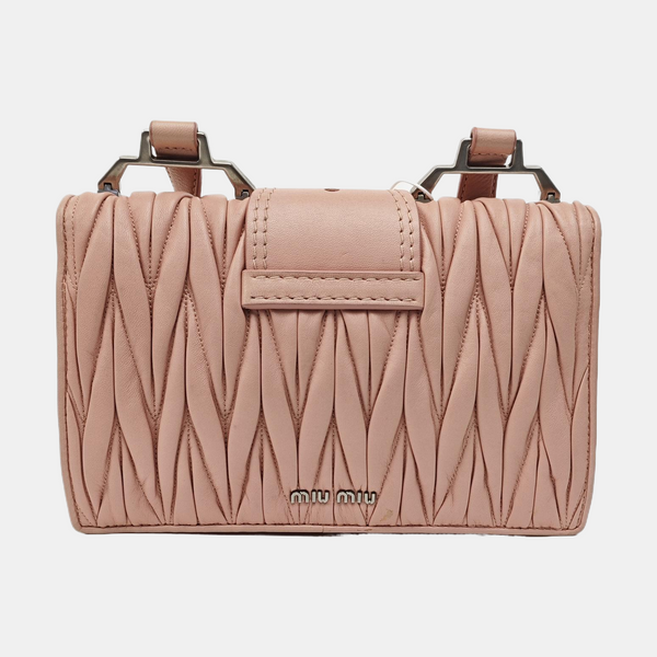 Miu Lady Quilted Lambskin Pink