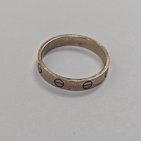 LOVE 18k White Gold Silver Ring EU 56