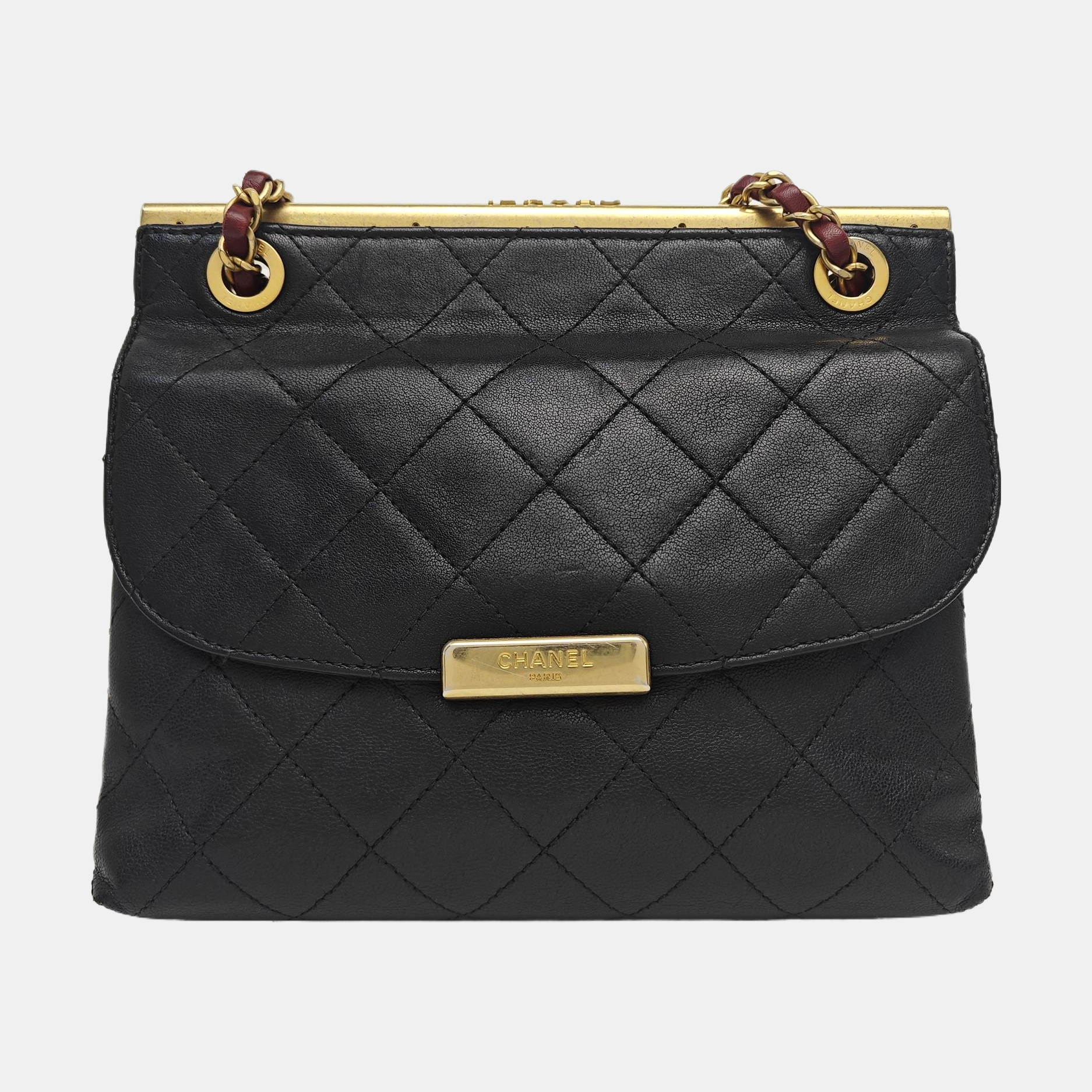 Quilted Lambskin Shoulder Bag Red