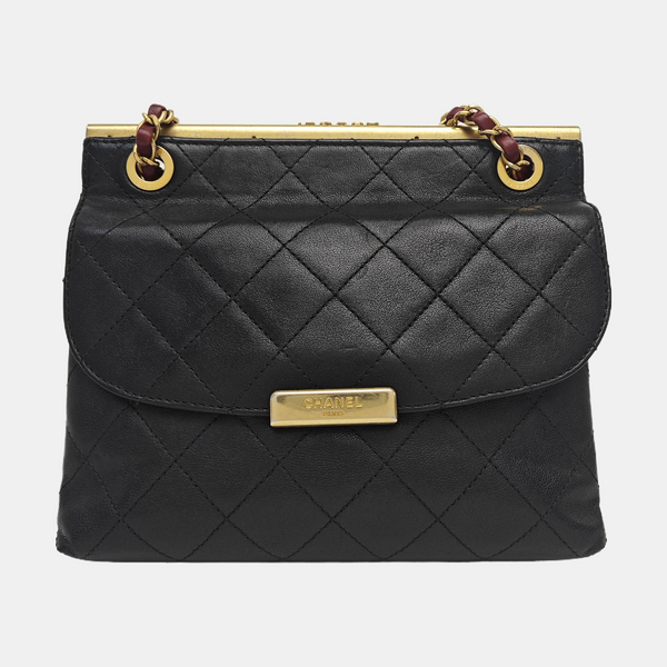 Quilted Lambskin Shoulder Bag Red