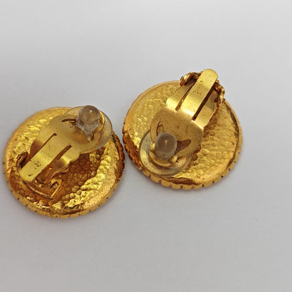 Metal Gold Clip On Earrings