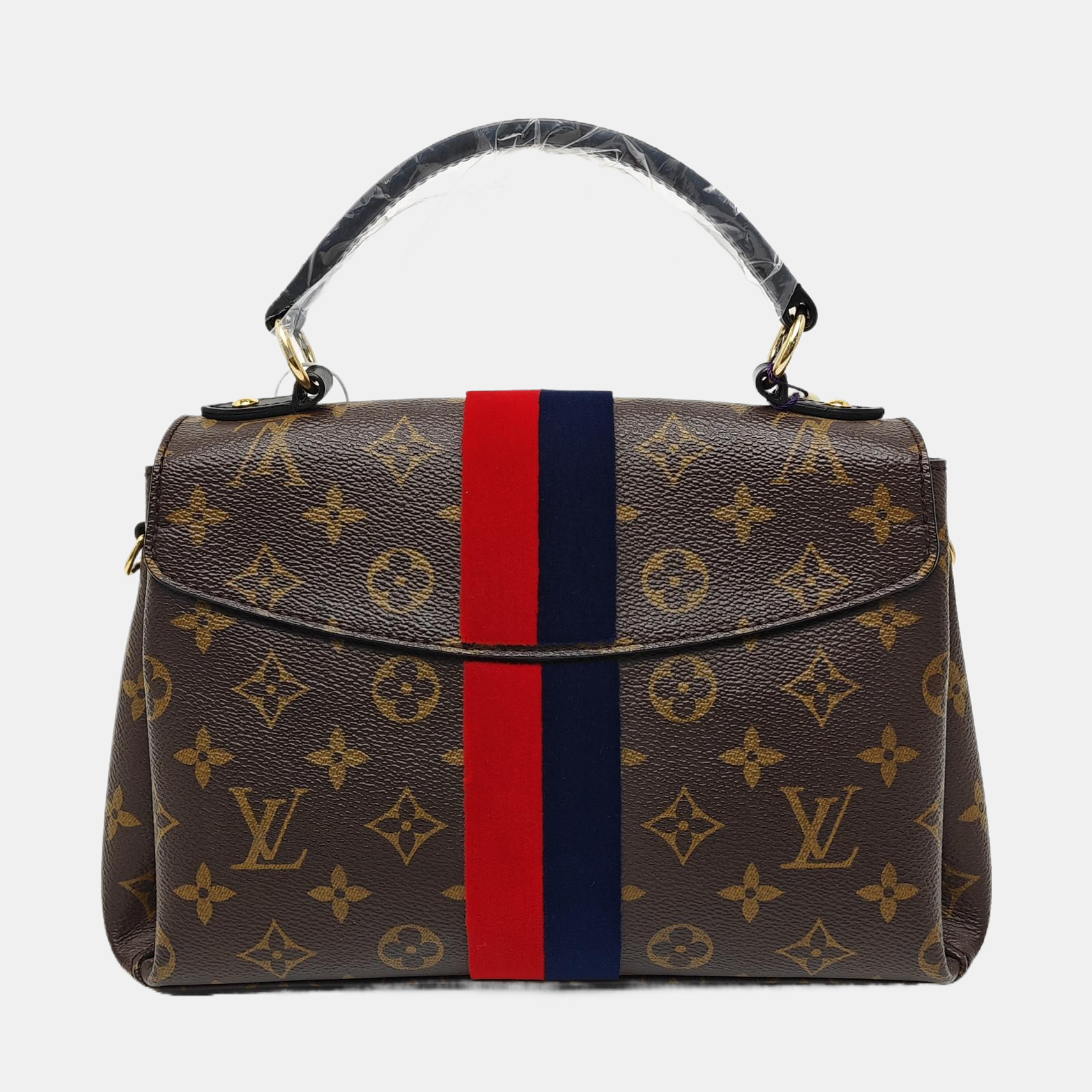 GEORGES BB Monogram Coated Canvas Brown