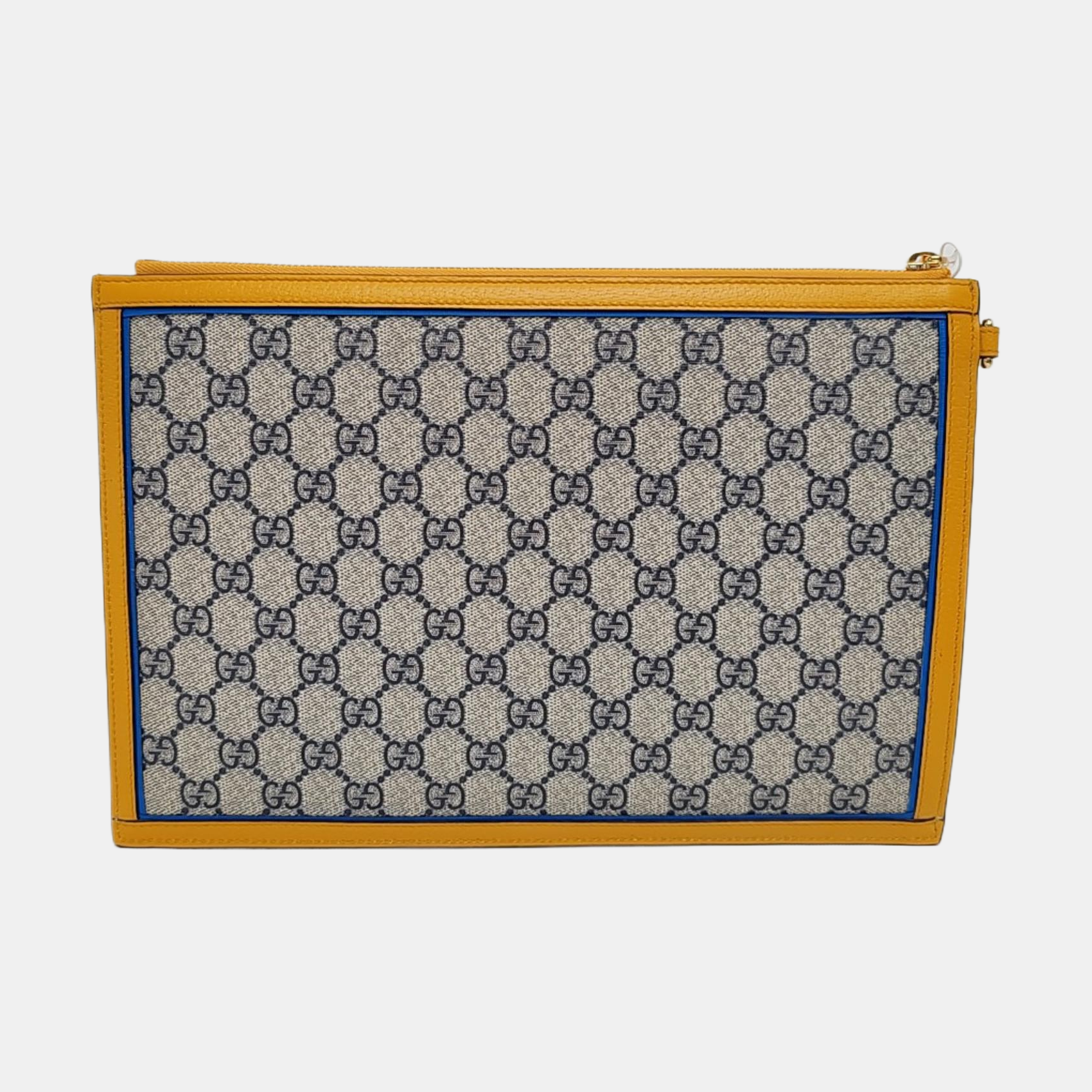 Monogram Coated Canvas Clutch Beige