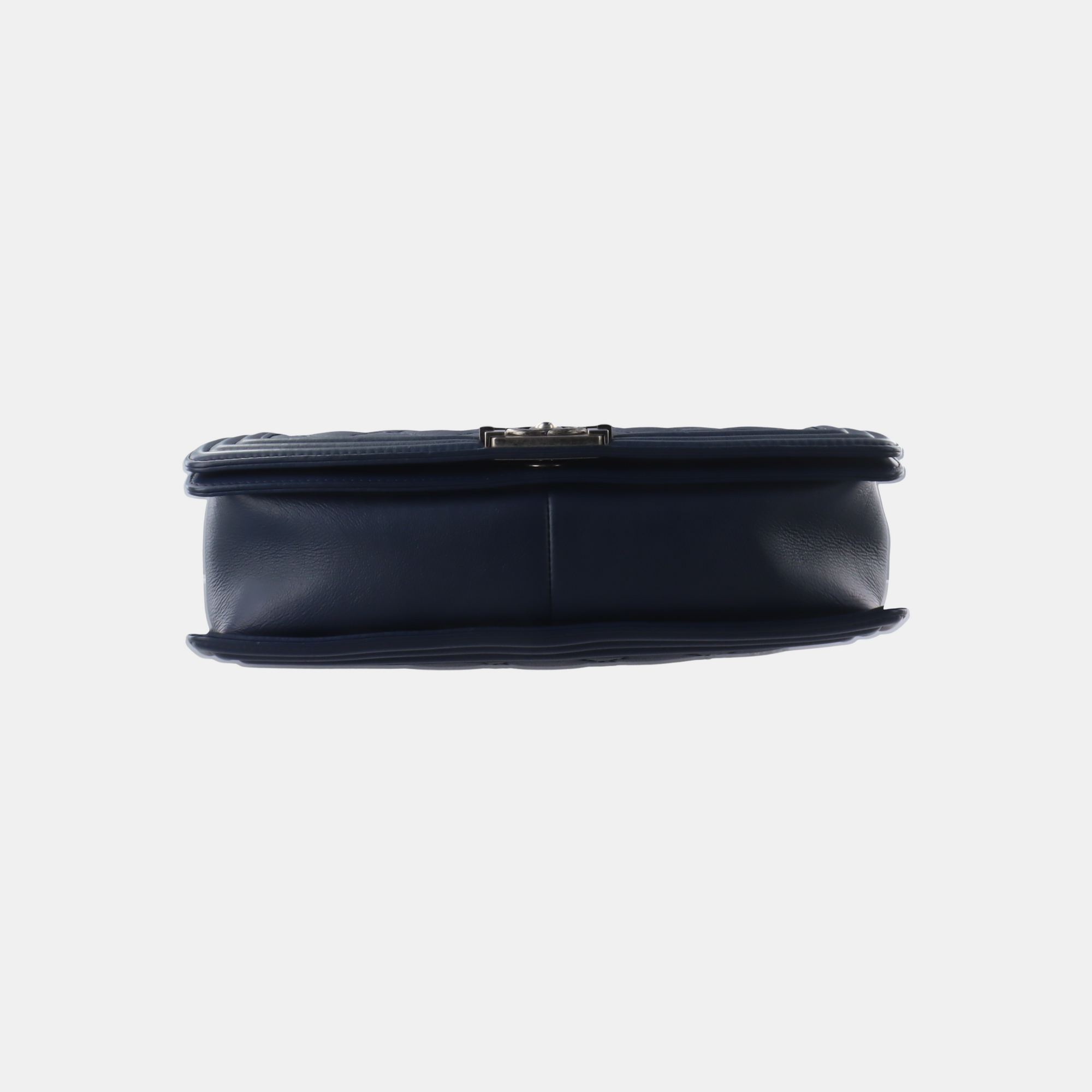 Authenticated pre-owned  BOY CHANEL Maxi Quilted Calfskin Blue - Crossbody Bag at Looply