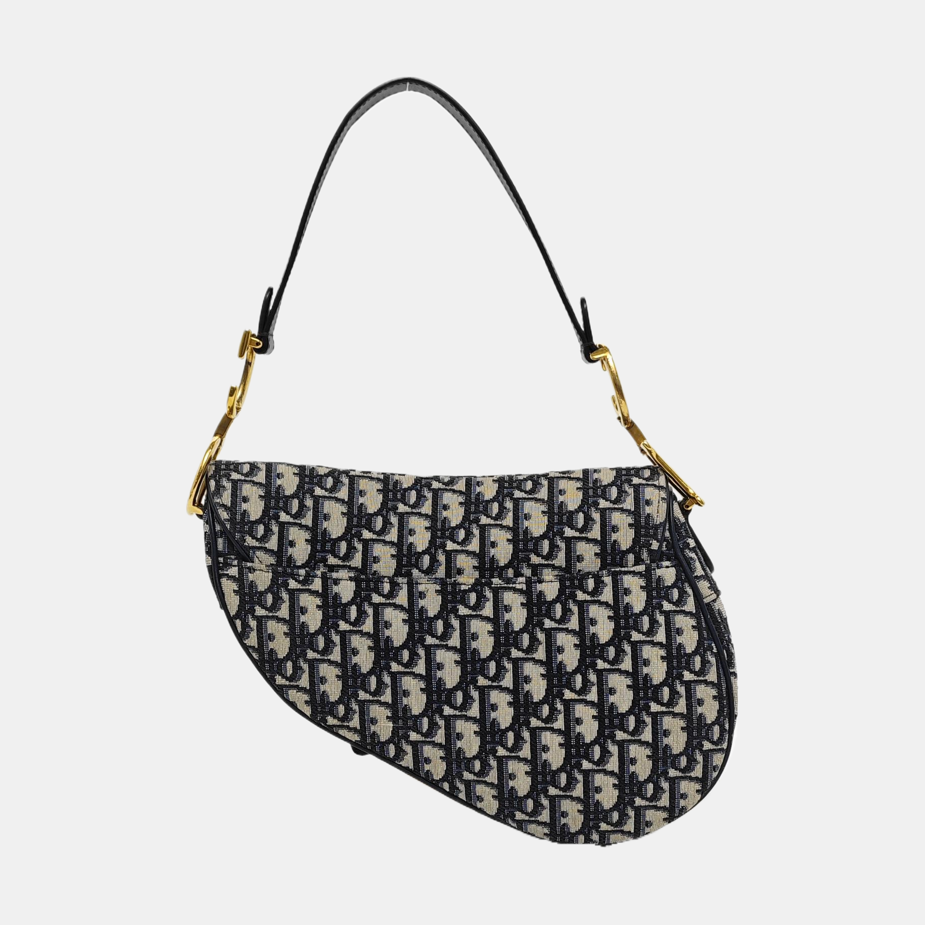 Authenticated pre-owned  Saddle Medium Monogram Canvas Blue - Shoulder Bag at Looply