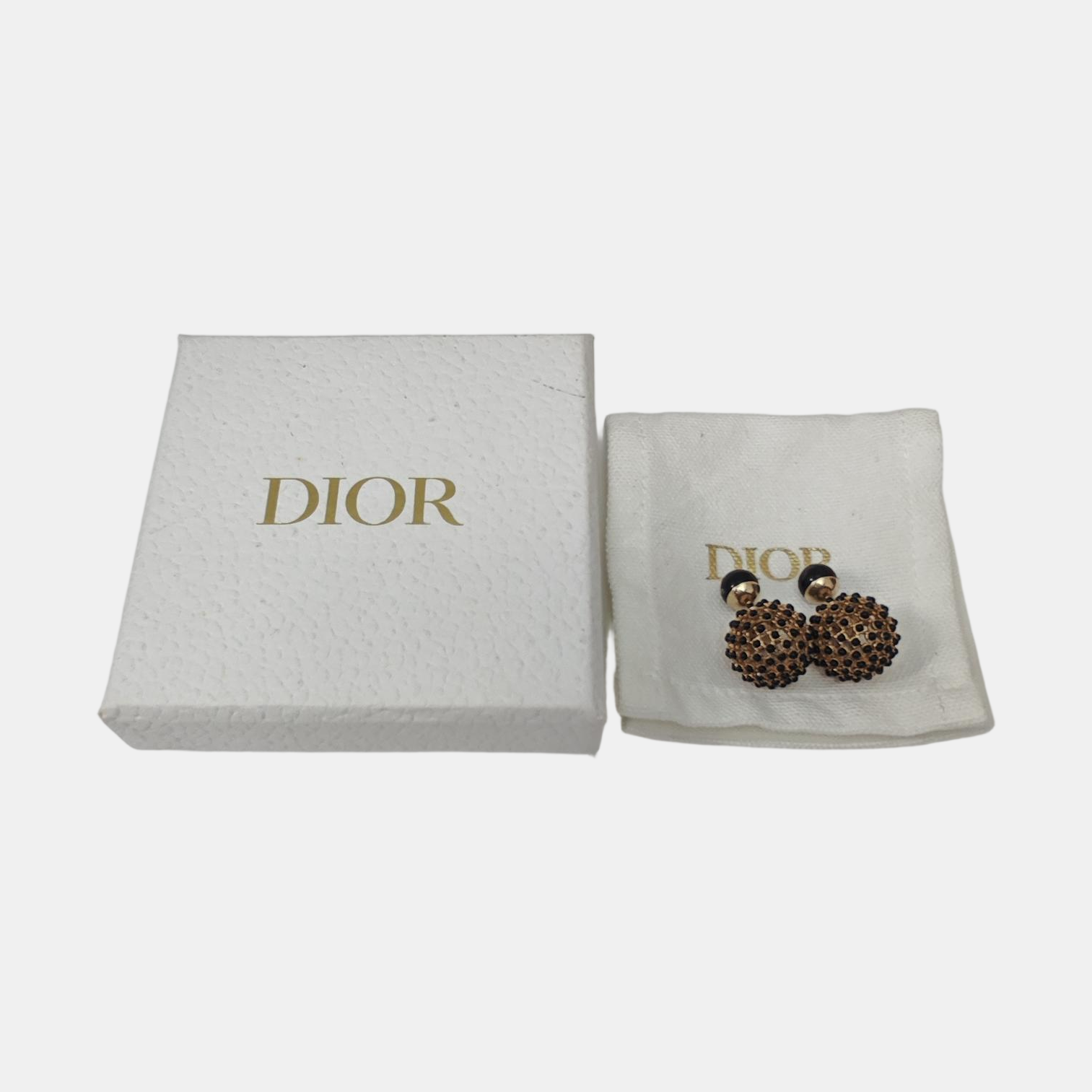 Metal Black Stud Earrings