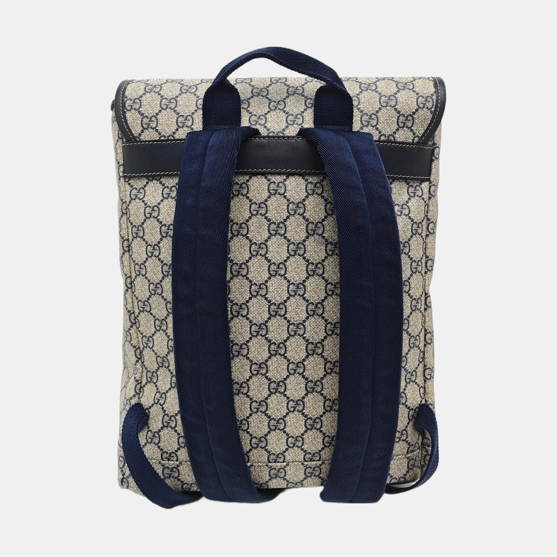 Monogram Coated Canvas Backpack Black