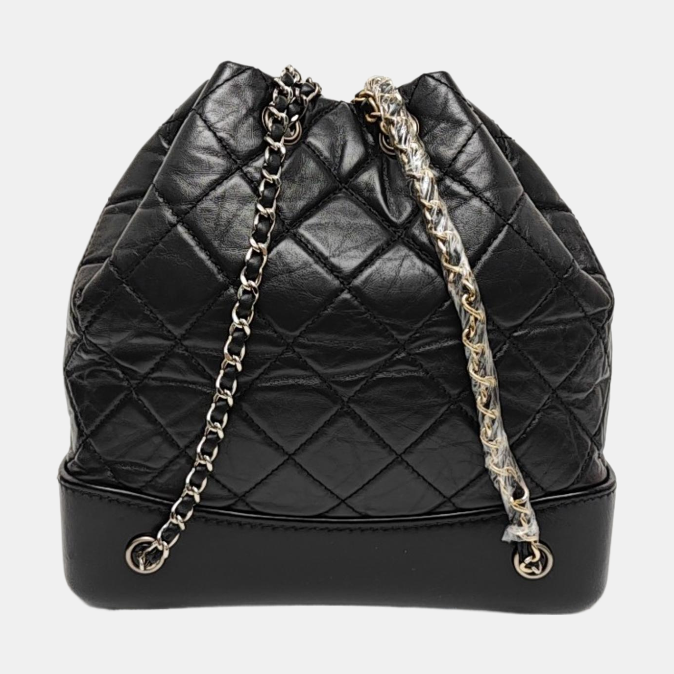 GABRIELLE Small Quilted Calfskin Black